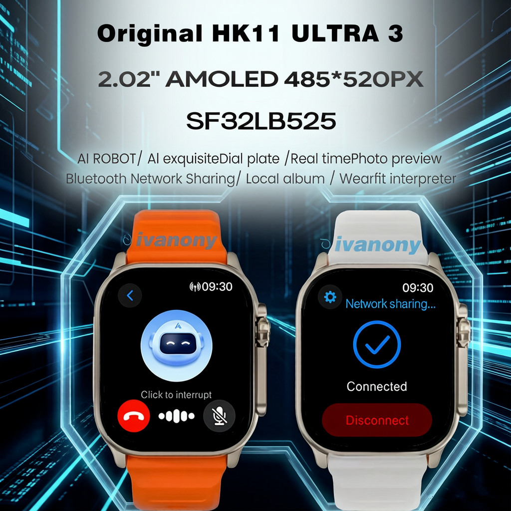 New Smart Watch HK11 Ultra 3 4 - Health Monitors recension och pris