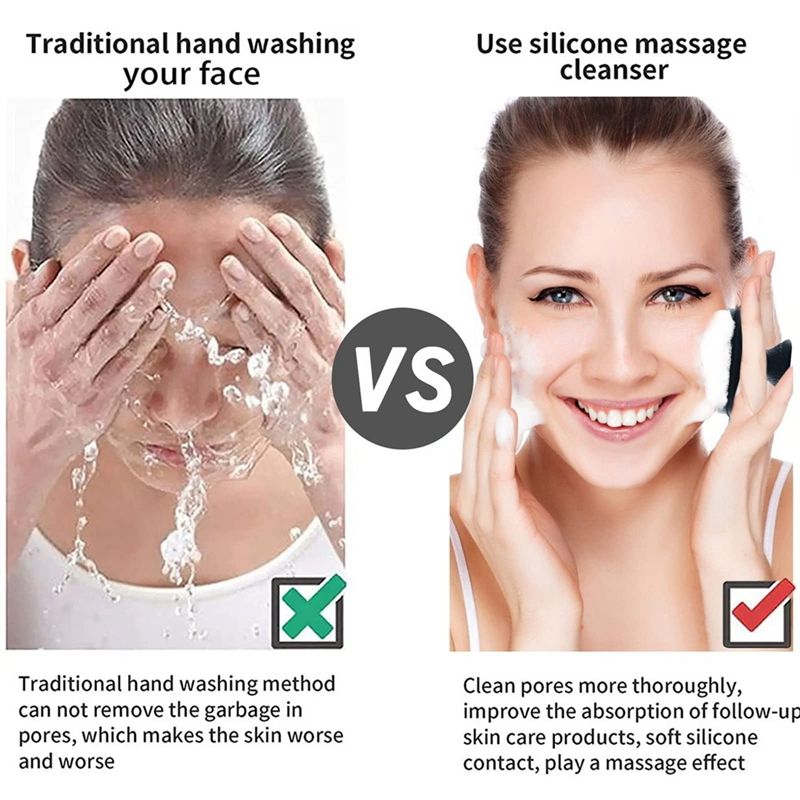 TAIGH-2Pcs Silicone Face Scrub - Silicone Face Scrubber Electric recension och pris