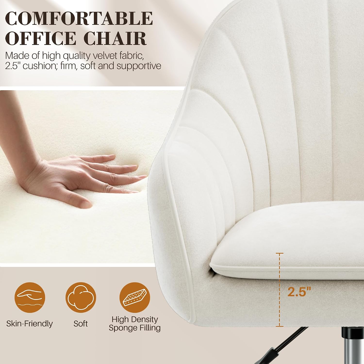 Vanity Chair with Wheels, Comf - Makeup recension och pris