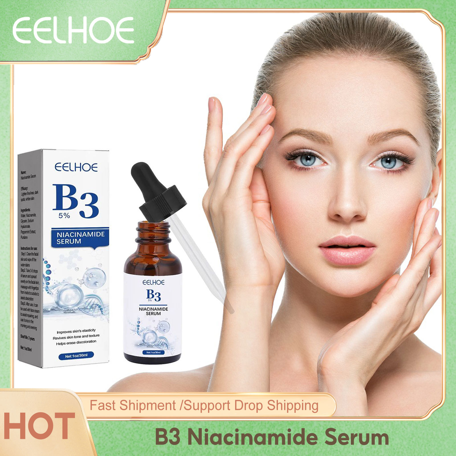 B3 Niacinamide Serum Wrinkle R - Niacinamide Pore Shrinking Essence recension och pris