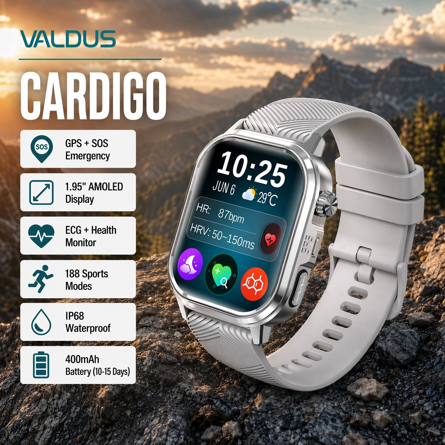 VALDUS CARDIGO Men Women ECG H - Health Monitors recension och pris